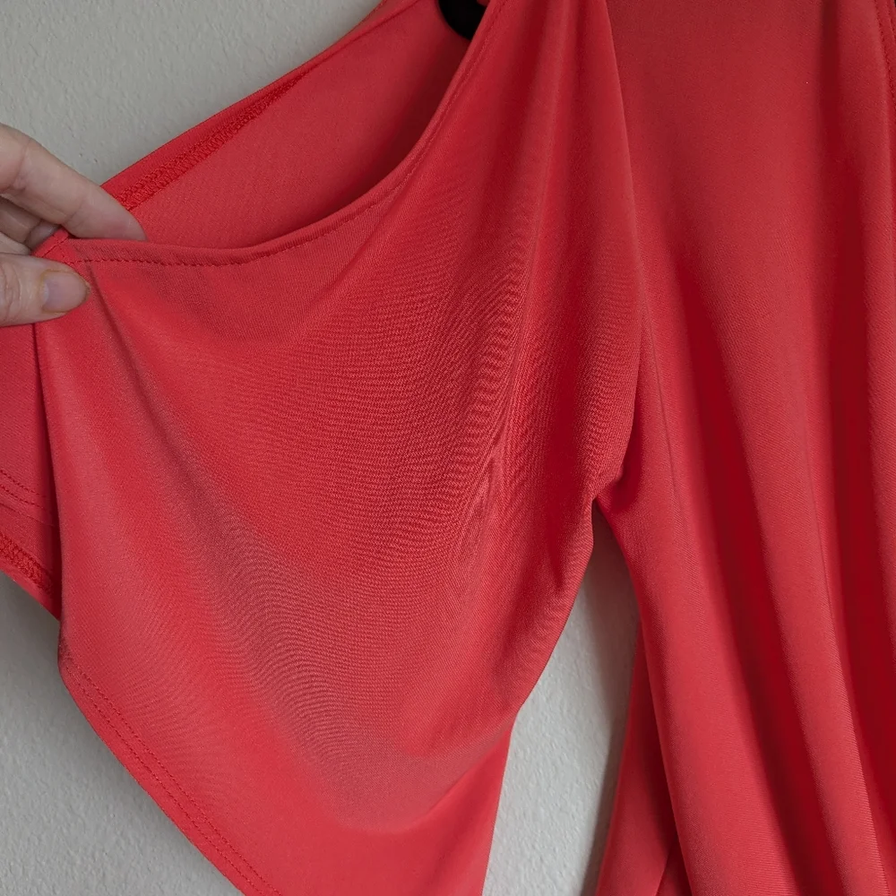 Coco Bianco Coral Cold Shoulder Blouse Size S - Picture 2 of 4